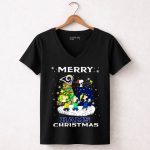 Merry Los Angeles Rams Christmas Snoopy Woodstock Charlie Brown Lucy Peanuts T Shirt T Shirt 51