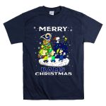 Merry Los Angeles Rams Christmas Snoopy Woodstock Charlie Brown Lucy Peanuts T Shirt T Shirt 7
