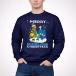 Merry Miami Marlins Christmas Featuring Peanuts Snoopy Woodstock Caroling 3 Sweatshirt 2.jpg