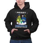 Merry Minnesota Timberwolves Christmas Snoopy And Friends Caroling 2 Hoodie