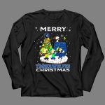 Merry Minnesota Timberwolves Christmas Snoopy And Friends Caroling 4 Long Sleeves