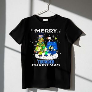 Merry Oklahoma City Thunder Christmas Peanuts Snoopy Choir 1 T Shirt