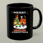Merry Orioles Christmas Featuring Snoopy and Friends with Baltimore Logo and Festive Tree 1 mug.jpg