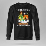 Merry Orioles Christmas Featuring Snoopy and Friends with Baltimore Logo and Festive Tree T Shirt 9