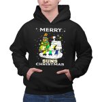 Merry Phoenix Suns Christmas Snoopy Peanuts Winter Scene 2 Hoodie