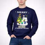 Merry Phoenix Suns Christmas Snoopy Peanuts Winter Scene 3 Sweatshirt