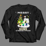 Merry Phoenix Suns Christmas Snoopy Peanuts Winter Scene 4 Long Sleeves