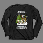 Merry Raiders Christmas Snoopy Peanuts Las Vegas Christmas Tree 4 Long Sleeves