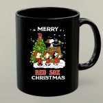 Merry Red Sox Christmas Tree With Snoopy And Friends 1 mug.jpg