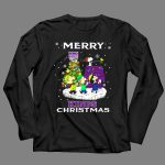 Merry Sacramento Kings Christmas For Snoopy Fans Peanuts Holiday Scene 4 Long Sleeves