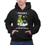Merry San Antonio Spurs Christmas Snoopy And Peanuts Caroling 2 Hoodie