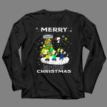 Merry San Antonio Spurs Christmas Snoopy And Peanuts Caroling 4 Long Sleeves