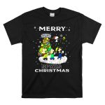 Merry San Antonio Spurs Christmas Snoopy And Peanuts Caroling T Shirt 6