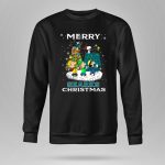 Merry San Jose Sharks Christmas with Snoopy and Friends Holiday 9 Sweatshirt.jpg