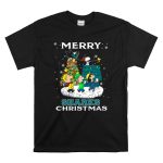 Merry San Jose Sharks Christmas with Snoopy and Friends Holiday T Shirt 6.jpg
