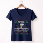 Merry Snoopymas 5 Womens V Neck 1.jpg