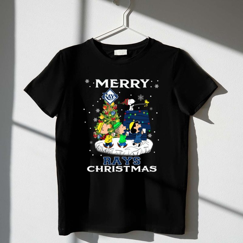 Merry Tampa Bay Rays Christmas Featuring Snoopy And Peanuts Characters 1 T Shirt.jpg