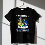 Merry Toronto Blue Jays Christmas Featuring Snoopy and Friends Holiday Scene 1 T Shirt.jpg