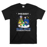Merry Toronto Blue Jays Christmas Featuring Snoopy and Friends Holiday Scene T Shirt 6.jpg