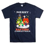 Merry Toronto Raptors Christmas Snoopy Woodstock Charlie Brown Lucy Linus T Shirt 7