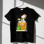 Miami Marlins Snoopy Christmas Holiday Scene with Gifts and Tree 1 T Shirt.jpg