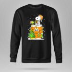 Miami Marlins Snoopy Christmas Holiday Scene with Gifts and Tree 9 Sweatshirt.jpg