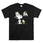 Miami Marlins Snoopy Woodstock Pilgrim Hats T Shirt 6.jpg