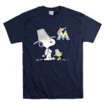Miami Marlins Snoopy Woodstock Pilgrim Hats T Shirt 7.jpg