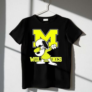 Michigan Wolverines Snoopy Dab with Block M 1 T Shirt.jpg