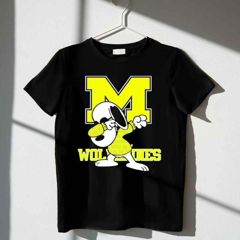 Michigan Wolverines Snoopy Dab With Block M 1 T Shirt.jpg