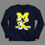 Michigan Wolverines Snoopy Dab with Block M 6 Long Sleeves.jpg