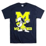 Michigan Wolverines Snoopy Dab with Block M T Shirt 7.jpg