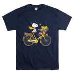 Michigan Wolverines Snoopy On Yellow Bicycle With Flowers T Shirt 7.jpg