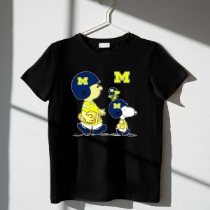Michigan Wolverines Snoopy Woodstock Football Fan Team Spirit Peanuts Style 1 T Shirt.jpg