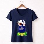 Milwaukee Brewers Halloween Snoopy Witch Baseball Pumpkin Scene 5 Womens V Neck 2.jpg
