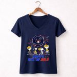Milwaukee Brewers Snoopy Charlie Brown Happy 4th Of July 5 Womens V Neck 2.jpg