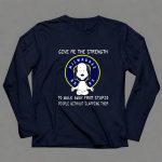 Milwaukee Brewers Snoopy Meditation Give Me the Strength to Walk Away from Stupid People 6 Long Sleeves 2.jpg