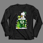 Milwaukee Bucks Christmas Snoopy And Woodstock Holiday Scene 4 Long Sleeves