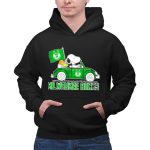 Milwaukee Bucks Snoopy Driving Car with Basketball and Team Flag 2 Hoodie