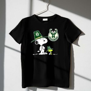 Milwaukee Bucks Snoopy Woodstock Pilgrim Hats 1 T Shirt