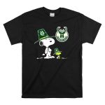 Milwaukee Bucks Snoopy Woodstock Pilgrim Hats T Shirt 6