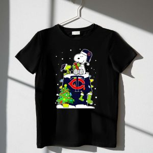Minnesota Twins Snoopy And Woodstock Christmas Shirt