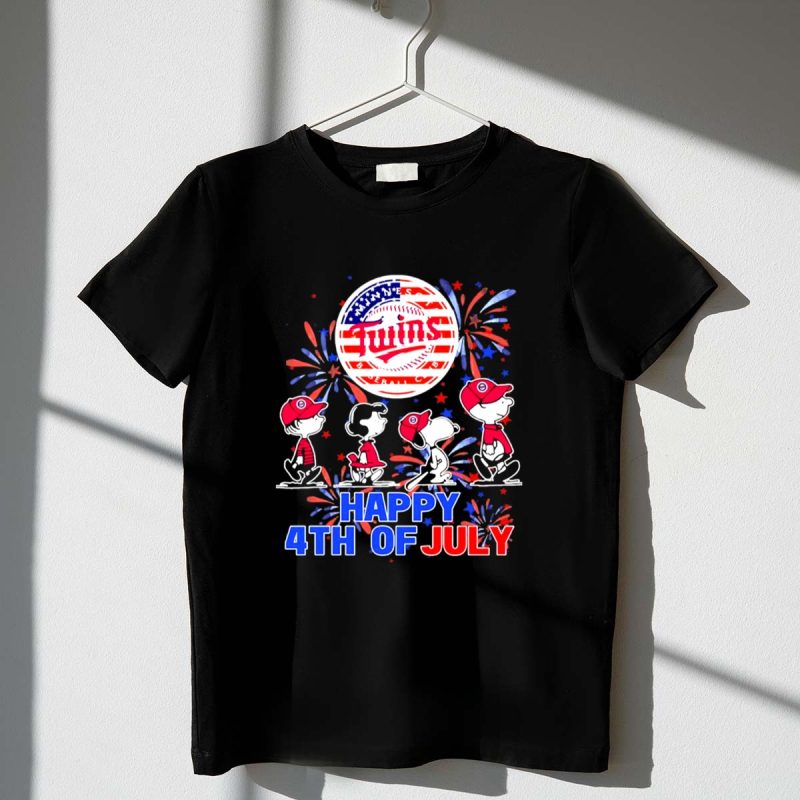 Minnesota Twins X Snoopy Friends Happy 4Th Of July 1 T Shirt