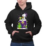 Minnesota Vikings Christmas Snoopy With Dog And Tree 2 Hoodie