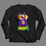 Minnesota Vikings Snoopy Halloween Witch Peanut Characters Pumpkin 4 Long Sleeves