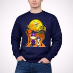 Minnesota Vikings Snoopy and Charlie Brown Halloween Pumpkin Moon 3 Sweatshirt