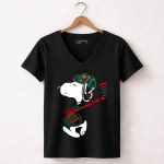 Minnesota Wild Snoopy Hockey 7 Womens V Neck.jpg