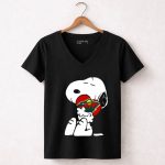 Minnesota Wild Snoopy Hugging Heart 7 Womens V Neck.jpg