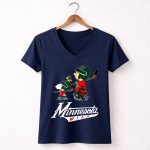 Minnesota Wild Snoopy Ready For An Ice Hockey Game 5 Womens V Neck.jpg