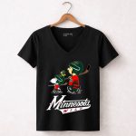 Minnesota Wild Snoopy Ready For An Ice Hockey Game 7 Womens V Neck.jpg